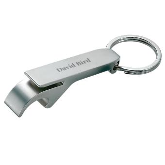 Schlüsselanhänger "Open" Silber matt