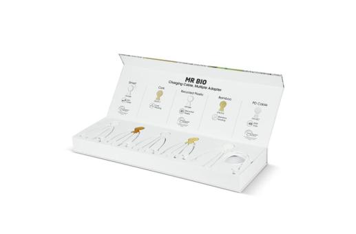 Mr. Bio Charging cable Variety Presentation Box Transparent white