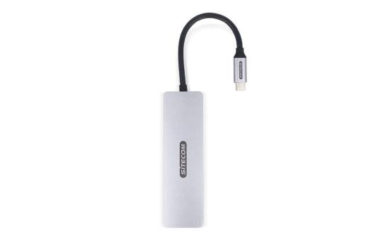 Sitecom CN-5502 5 in 1 USB-C Power Delivery Multiport Adapter Grau
