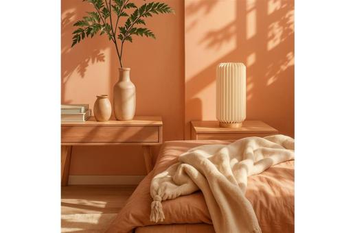 InSideOut Coollux faltbare Papier-LED-Lampe Aurora Tall auf Holzsockel, 32cm Natur