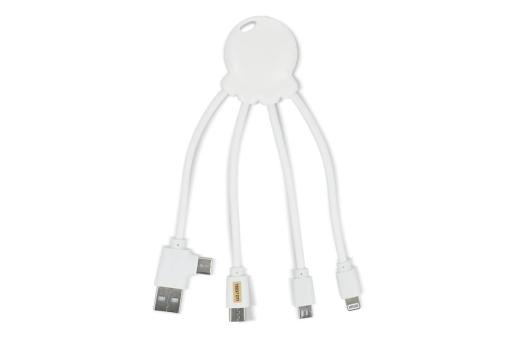 Enjoy Technology 4009| Xoopar Eco Octopus Ladekabel Ocean Bound Plastic Weiß