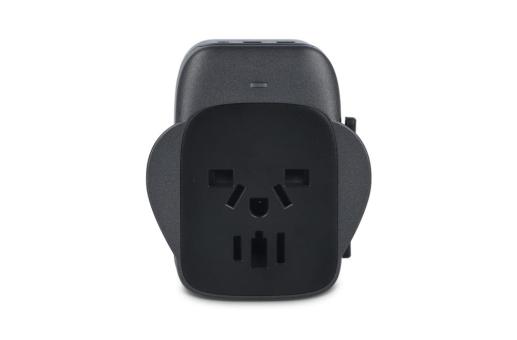 Enjoy Technology PowerPro Reiseadapter aus recyceltem Kunststoff Schwarz
