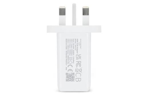 Xoopar ICE-G 65W GaN Power Adapter with UK Plug White