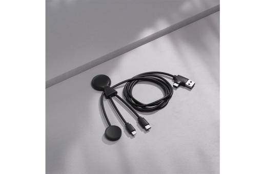 Xoopar Mr. Bio Long Multi Cable for Apple/Samsung Watch 1 Meter Black