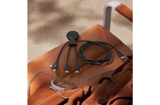 Xoopar Mr. Bio Long Multi Cable USB-C 1 Meter Black