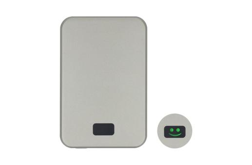 Enjoy Technology Xoopar Smile Wireless Mirror Powerbank Kompatibel mit MagSafe 5000 mAh Hellgrau