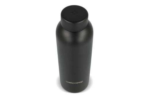 InSideOut Waterdrop Edelstahlflasche mit Stahldeckel 600 ml Schwarz