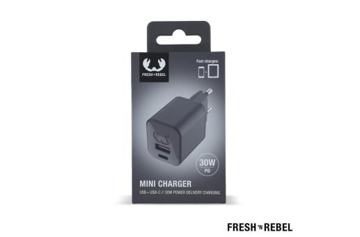 2WC30 I Fresh 'n Rebel Mini Charger USB-C + A PD // 30W Anthracite
