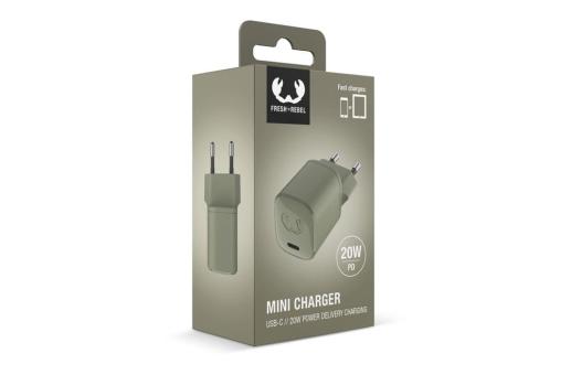2WC20 I Fresh &amp; Rebel USB-C Mini Charger USB-C PD // 20W Grün