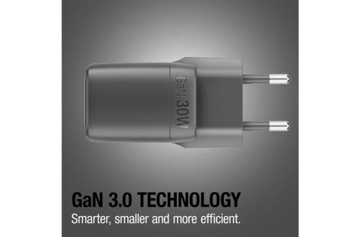 Enjoy Technology Fresh 'n Rebel 30W Schnellladegerät GaN USB-C & USB-A Dunkelgrau