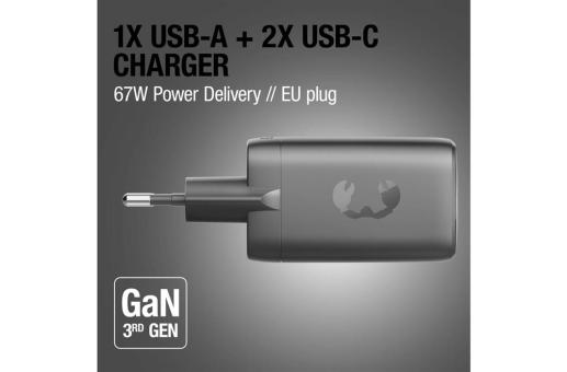 Enjoy Technology Fresh 'n Rebel 67W Laptop-Ladegerät GaN USB-C und USB-A Dunkelgrau