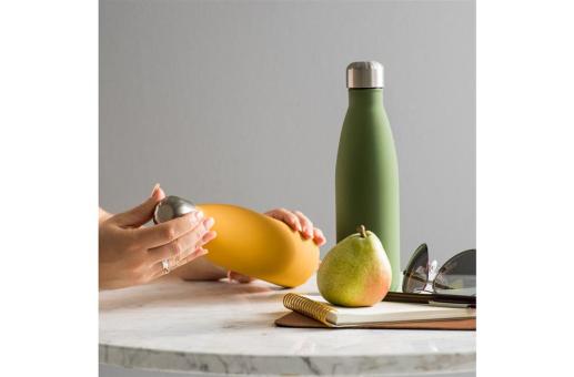 Sagaform Nils Steel Bottle Rubber 500ml Green