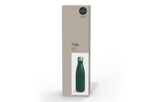 Sagaform Nils Stahlflasche Pulverbeschichtet 500ml Dunkelgrün