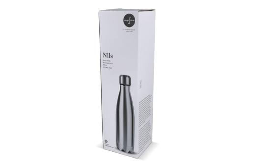 InSideOut Sagaform Nils Stahlflasche Chrom 500 ml Chrom