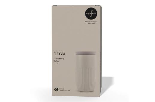 Sagaform Tova isolated mug, 320 ml leak-proof and dishwasher safe Fawn