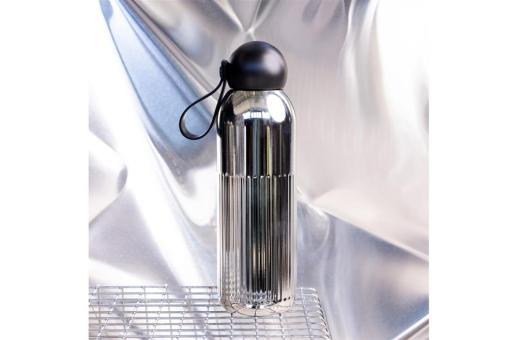 Sagaform Tekla steel bottle chrome (recycled) 500 ml Chrom