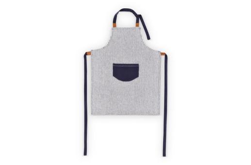 Lord Nelson Victory Apron with Stripes White/dark blue