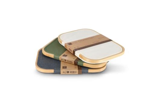 InSideOut folding basket with lid Sogne 38 x 26 x 25cm rPET Ecru