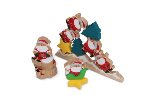 InSideOut Holz Weihnachtsmann Balancierspiel Bunt