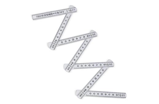 Calibrated foldable ruler 1m White