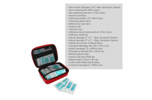 First Aid kit 40pc Andes Red