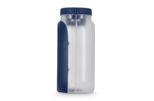 All-in-One Lunch Bowl Container with Sauce Compartment & Spoon-fork Dark blue