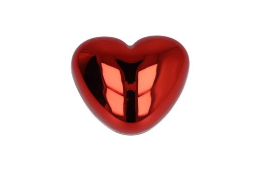 Metallic Heart Shape lipbalm Red