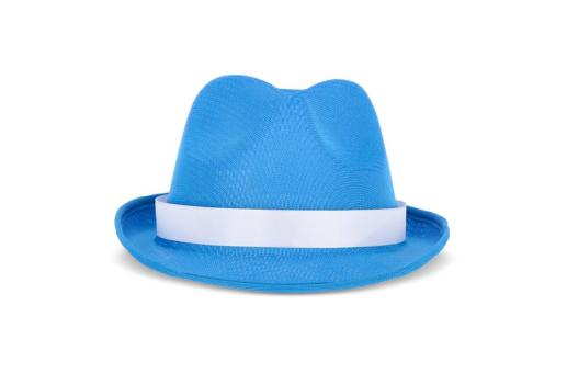 Polyester hat with band Aztec blue