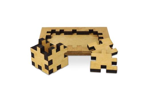 Würfelpuzzle aus Holz Holz