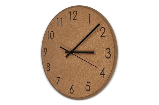 Wanduhr aus Kork Natur