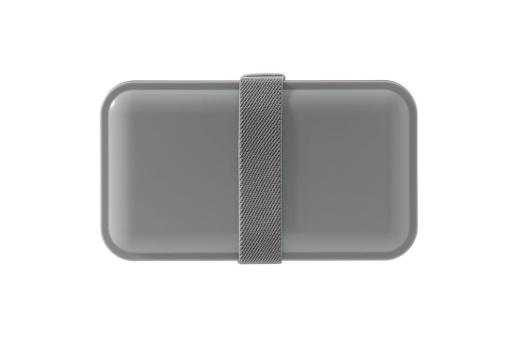 Bento box mit Besteck 1250ml Dunkelgrau/weiß