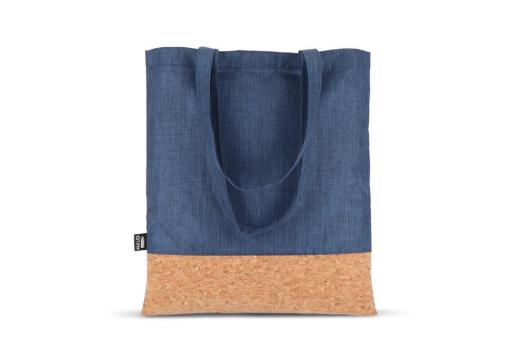 Carrier bag R-PET &amp; cork 35 x 40cm Dark blue