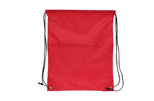 Kordelzugtasche 210T R-PET mit Reißverschluss Rot