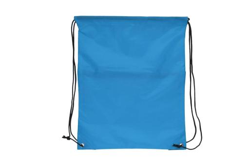 Drawstring bag 210T R-PET with zipper Aztec blue