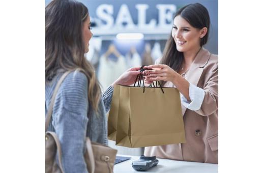 Papier Geschenktasche 40 x 12 x 30cm 200g/m² Gold