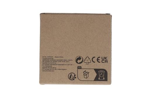 12 colouring pencils in kraft box Nature