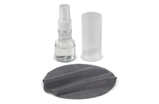 Cleaner with microfiber cloth 30ml Transparent white
