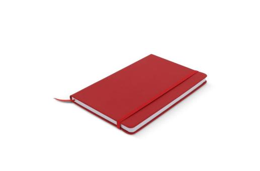 Notizbuch A5 PU mit Rasterpunktseiten Rot