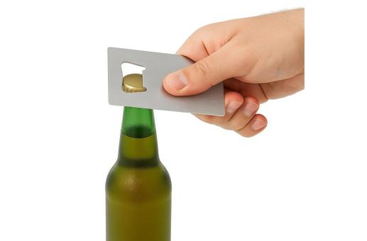 Edelstahl Flaschenöffner in Kreditkartenformat Silber