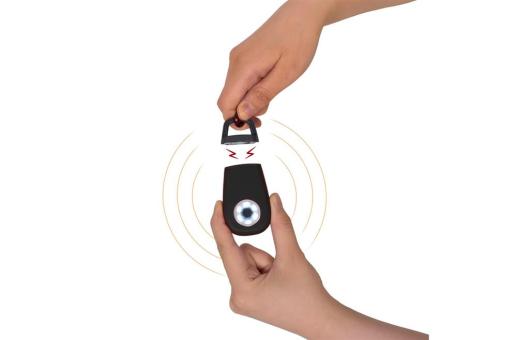 Persönliches Alarm-Schlüssellicht aus recycelten Materialien Schwarz