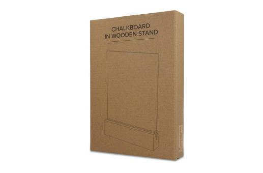 Kreidetafel im Holzständer Natur