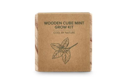 FSC-Holzpflanzgefäß-Set – Mint Natur