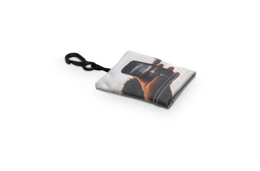 Keychain with microfiber cloth anti-bacterial Transparent white