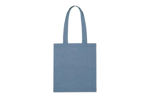 Shopping bag recycled cotton 38x42x10cm Aztec blue