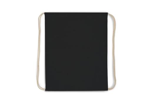 Kordelzugbeutel baumwolle OEKO-TEX® 140g/m² 35x45cm Schwarz