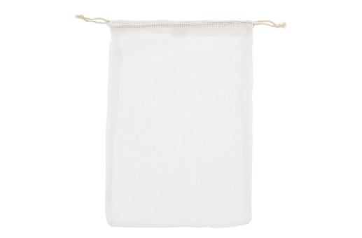 Wiederverwendbare Lebensmitteltasche OEKO-TEX® Baumwolle 30x40cm Weiß
