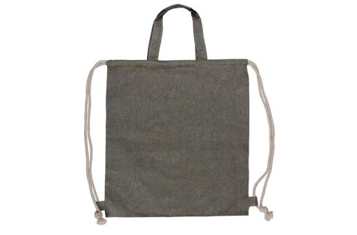 Tasche/Beutel mit Kordelzug aus recycelter Baumwolle 38x42cm 