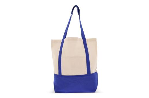 Shopping bag OEKO-TEX® cotton 140g/m² 40x10x35cm Aztec blue