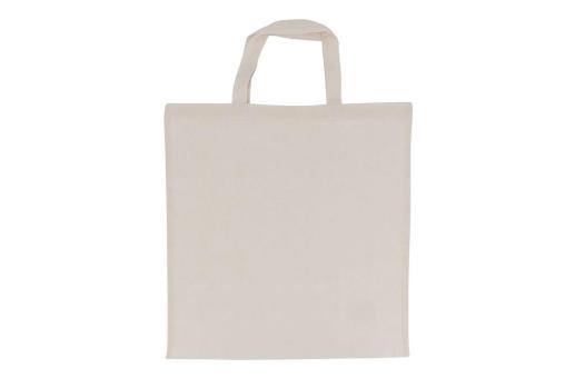 Tragetasche aus Baumwolle OEKO-TEX® 140g/m² 38x42cm kurze Henkel Ecru