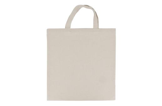 Tasche OEKO-TEX® natur kurze Henkel 220g/m² 38x42 cm Ecru